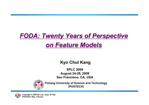 FODA: Twenty Years of Perspective on Feature Models Kyo Chul Kang