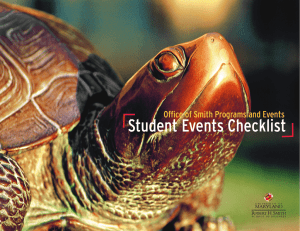 Student Events Checklist Office of Smith Programs and Events