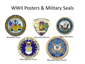 WWII Posters &amp; Military Seals Wounded Navy Wounded Army Wounded Marine