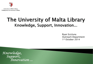 Knowledge, Support, Innovation ... Ryan Scicluna
