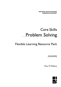 abc Problem Solving Core Skills Flexible Learning Resource Pack