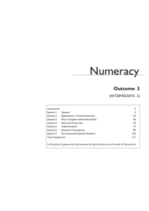 Numeracy Outcome 3 [INTERMEDIATE 2]