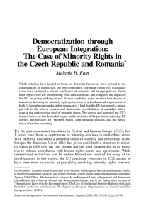 Democratization through European Integration: The Case of Minority Rights in
