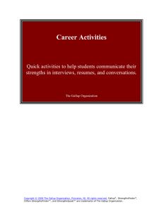 Career Activities