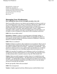 Page 1 of 4 Managing Your Weaknesses