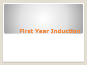 First Year Induction
