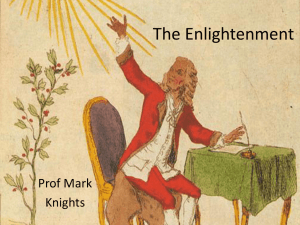 The Enlightenment Prof Mark Knights