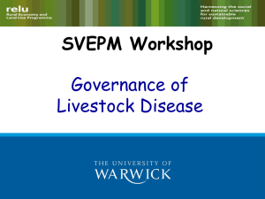 SVEPM Workshop Governance of Livestock Disease