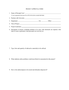PROJECT APPROVAL FORM 1.  Name of Principal User
