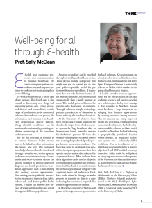 E Well-being for all through E-health Prof. Sally McClean