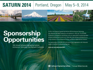 Sponsorship SATURN 2014 Portland, Oregon May 5–9, 2014