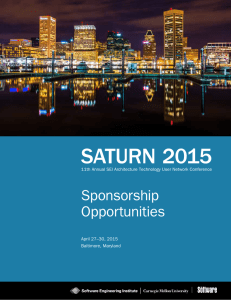 SATURN 2015 Sponsorship Opportunities April 27–30, 2015