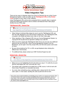 Video Integration Tips