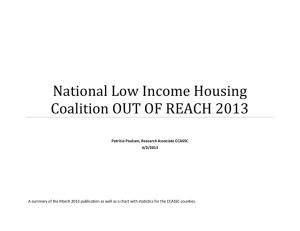 National Low Income Housing Coalition OUT OF REACH 2013