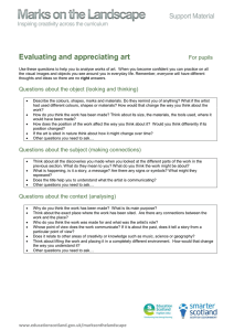 Evaluating and appreciating art  For pupils