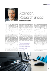 T Attention, Research ahead! Dr Ernest Cachia