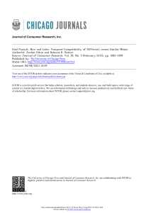 Journal of Consumer Research, Inc.