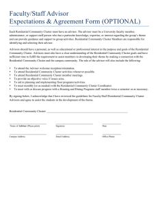 Faculty/Staff Advisor Expectations &amp; Agreement Form (OPTIONAL)