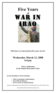 WAR IN IRAQ  Five Years