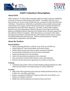 SAFE Volunteer Description  About SAFE