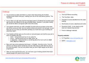 Focus on Literacy and English Challenge Resources