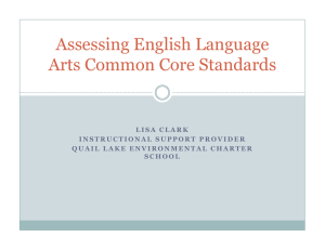 Assessing English Language Arts Common Core Standards