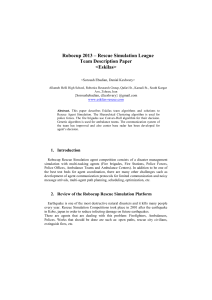 Robocup 2013 – Rescue Simulation League Team Description Paper &lt;Eskilas&gt;