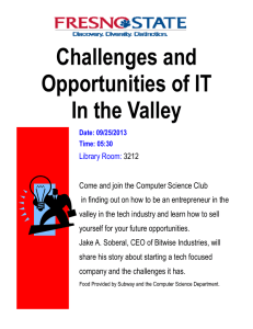 Challenges and Opportunities of IT In the Valley