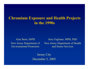 Chromium Exposure and Health Projects in the 1990s