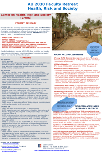 AU 2030 Faculty Retreat Health, Risk and Society (CHRS)
