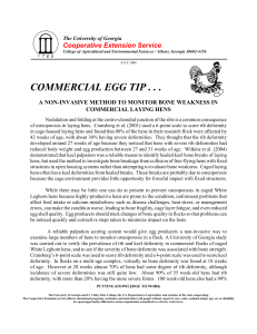 COMMERCIAL EGG TIP . . . Cooperative Extension Service COMMERCIAL LAYING HENS