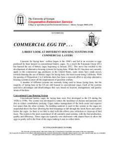 COMMERCIAL EGG TIP . . . Cooperative Extension Service COMMERCIAL LAYERS