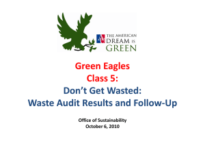 Green Eagles Class 5: Don’t Get Wasted: Waste Audit Results and Follow-Up