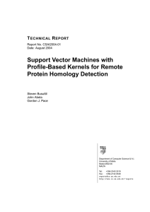 Support Vector Machines with Profile-Based Kernels for Remote Protein Homology Detection T