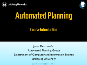 Automated Planning Course Introduction