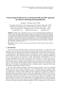 Preprocessing of Microarray by Integrated OSR and SDF Approach