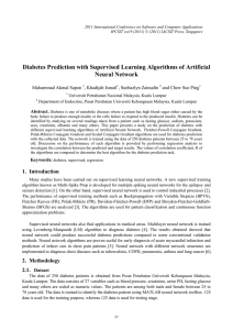 Diabetes Prediction with Supervised Learning Algorithms of Artificial Neural Network