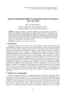 Analysis of Optimized Elliptic Cryptographic Protocol on Resource Poor Tiny Node Arpit