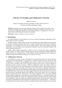A Review of Virtuality and Collaborative Networks Albert H. S. Scott