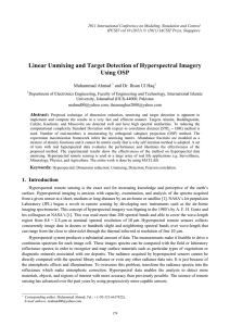 Linear Unmixing and Target Detection of Hyperspectral Imagery Using OSP Muhammad Ahmad