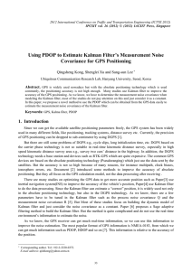 Using PDOP to Estimate Kalman Filter’s Measurement Noise