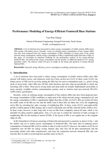 Performance Modeling of Energy-Efficient Femtocell Base Stations Yun Won Chung  Abstract.