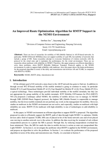 An Improved Route Optimization Algorithm for RMTP Support in Inwhee Joe