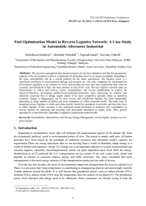 Fuel Optimization Model in Reverse Logistics Network: A Case Study