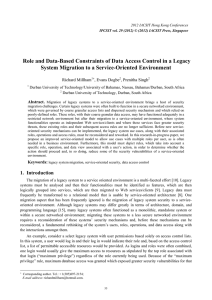 Role and Data-Based Constraints of Data Access Control in a... System Migration to a Service-Oriented Environment