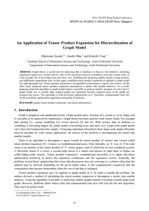 An Application of Tensor Product Expansion for Hierarchization of Graph Model
