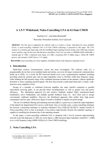 A 1.5-V Wideband, Noise-Cancelling LNA in 0.13um CMOS Xuelian Liu