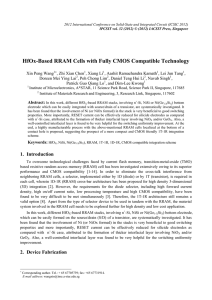 HfOx-Based RRAM Cells with Fully CMOS Compatible Technology