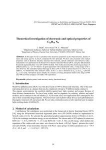 Theoretical investigation of electronic and optical properties of C H N