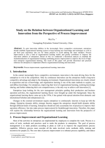 Study on the Relation between Organizational Learning and